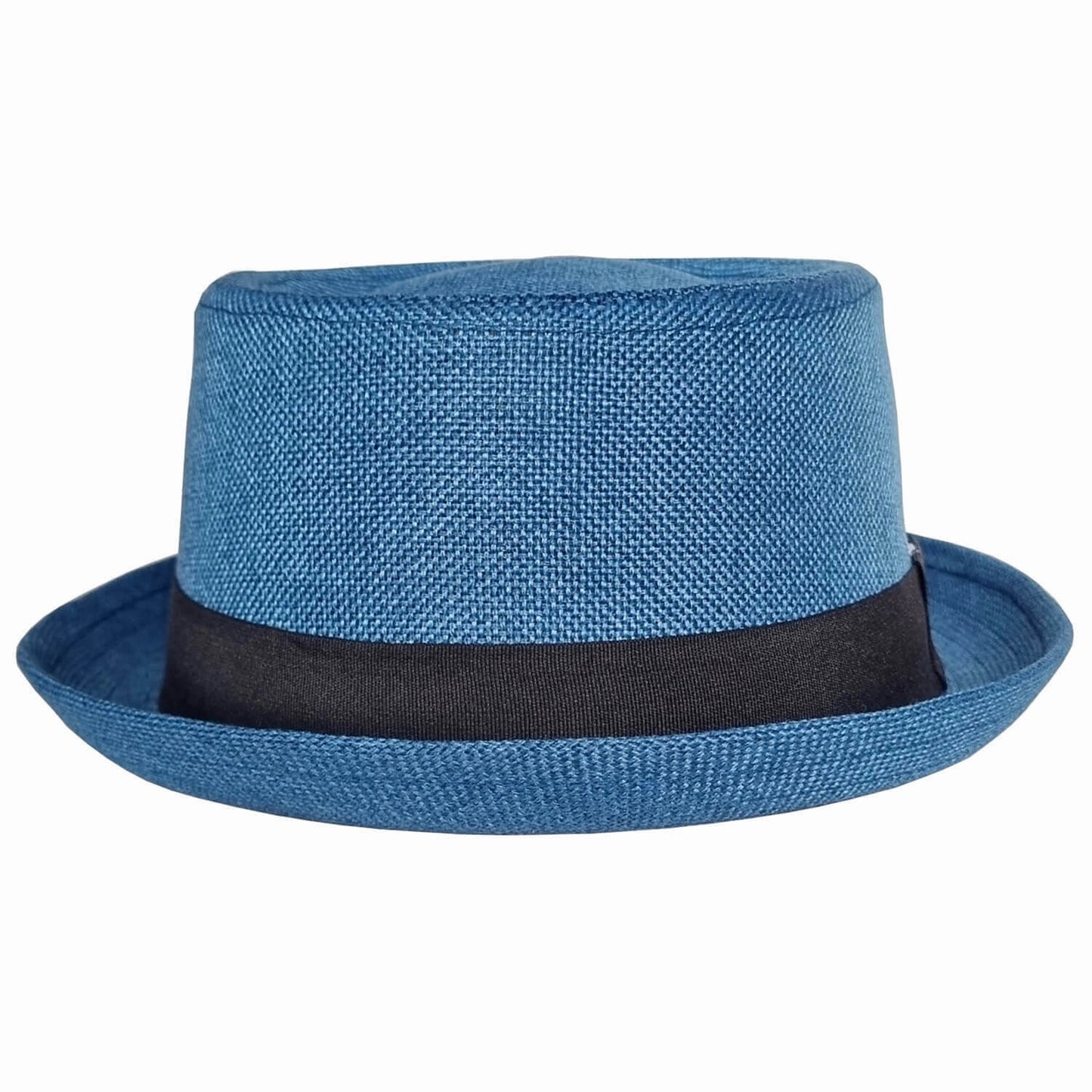 Pork Pie Hat, Blue, Front View