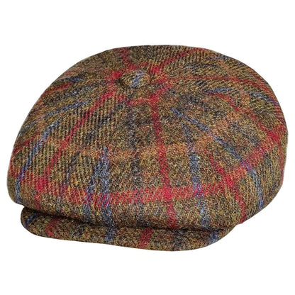 Bakerboy Cap, Brown, Harris Tweed, Newsboy Cap