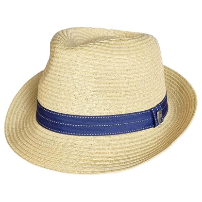 Straw Trilby Hat, Natural, Fedora Sun Hat