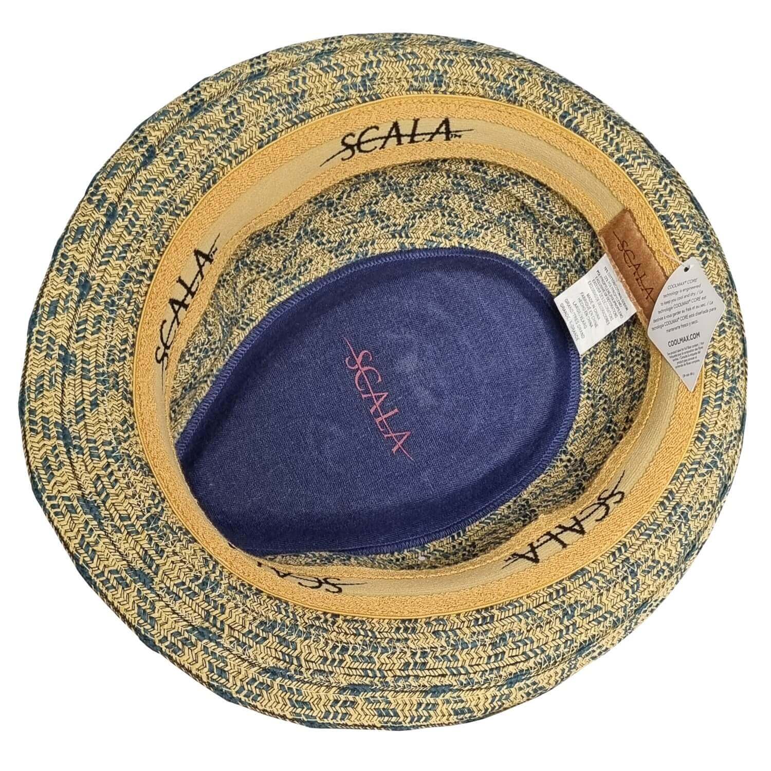 Trilby Hat, Sun Hat, Blue, Interior View