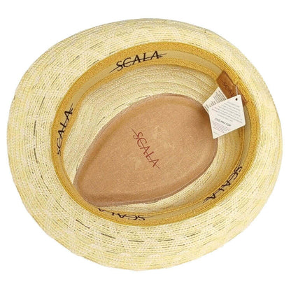 Trilby Hat, Sun Hat, Natural, Interior View