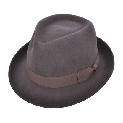 Trilby Hat, Black, Wool, Fedora