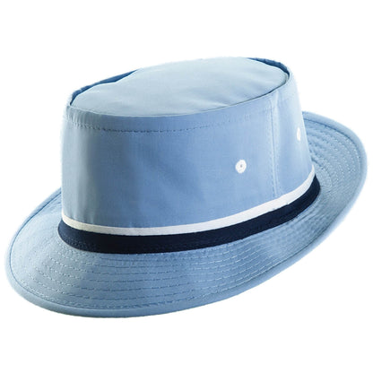 Bucket Hat, Light Blue, Pork Pie, Side View