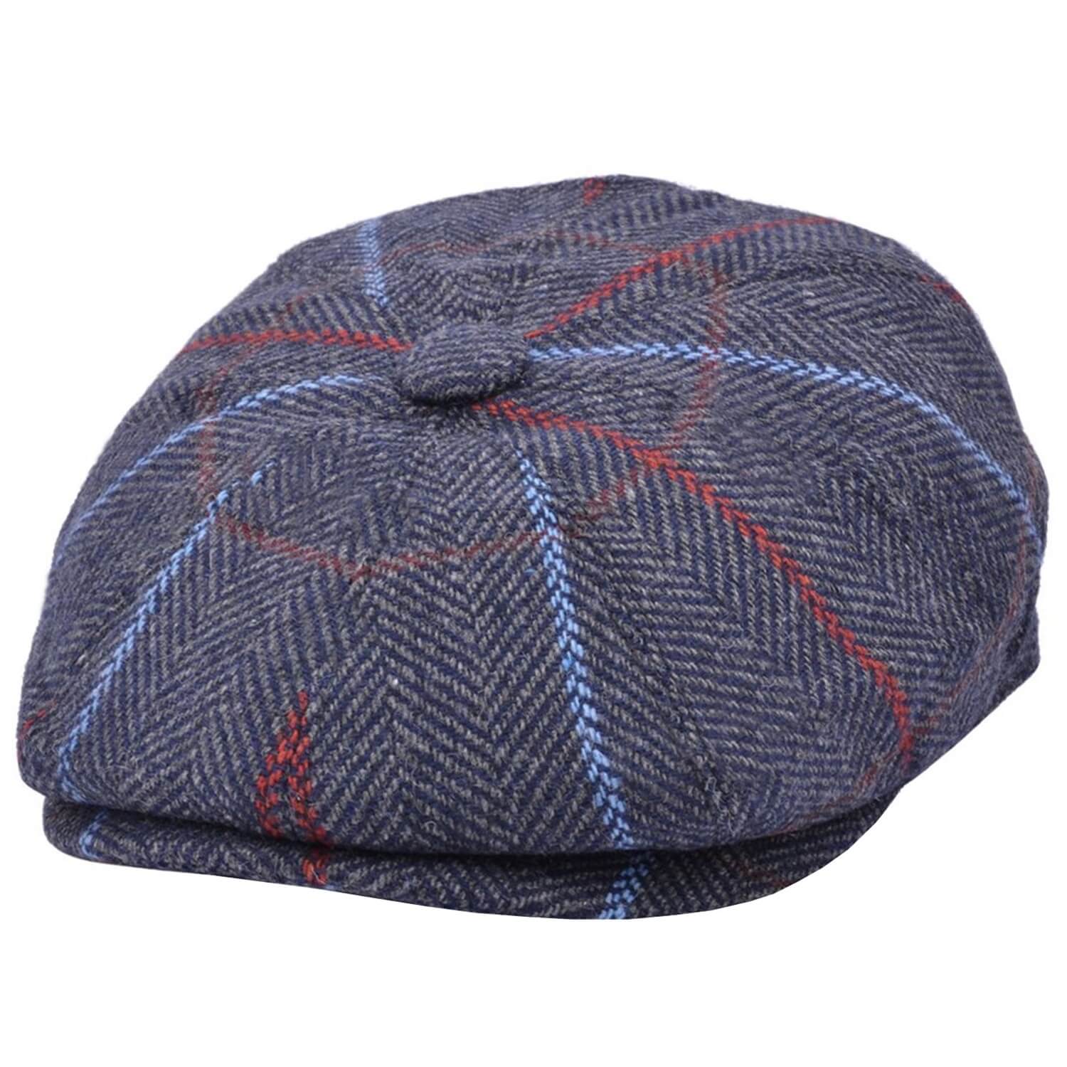 Newsboy Cap, Blue, Striped, Hat