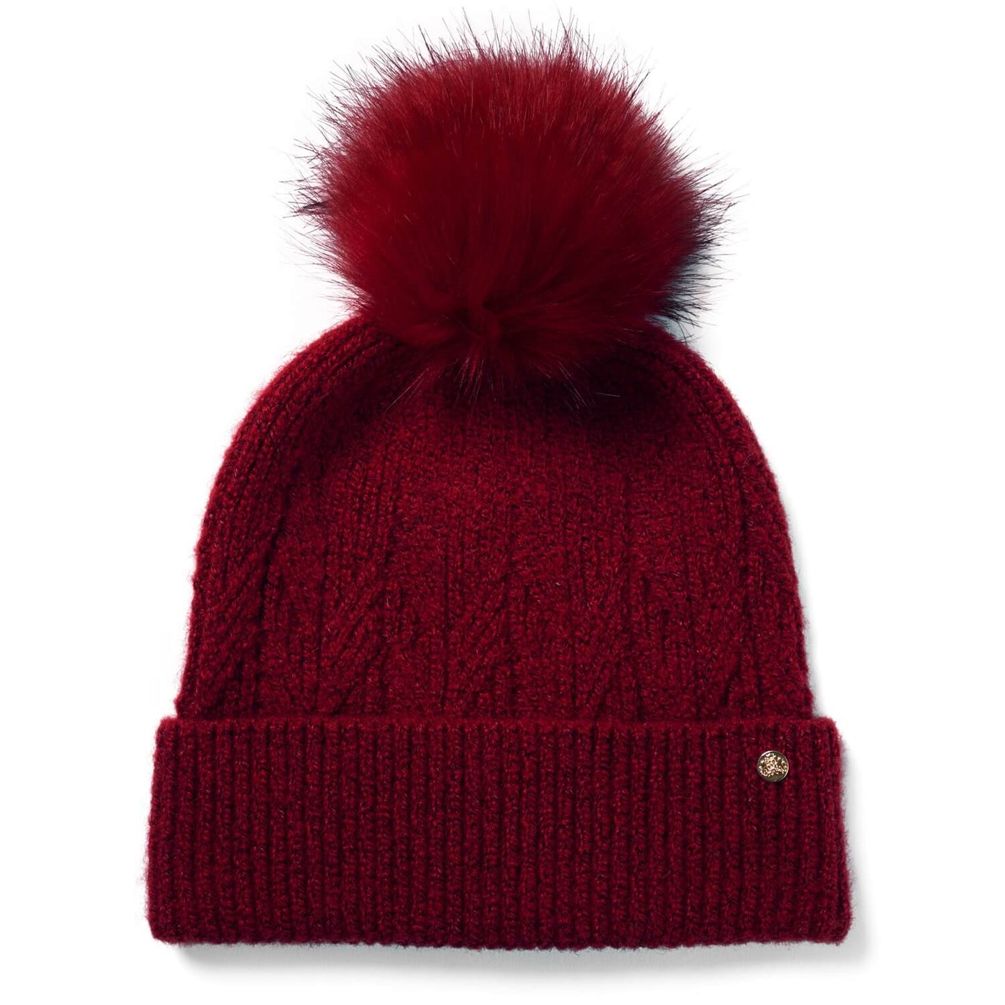 Beanie, Red, Failsworth, Bobble, Front View