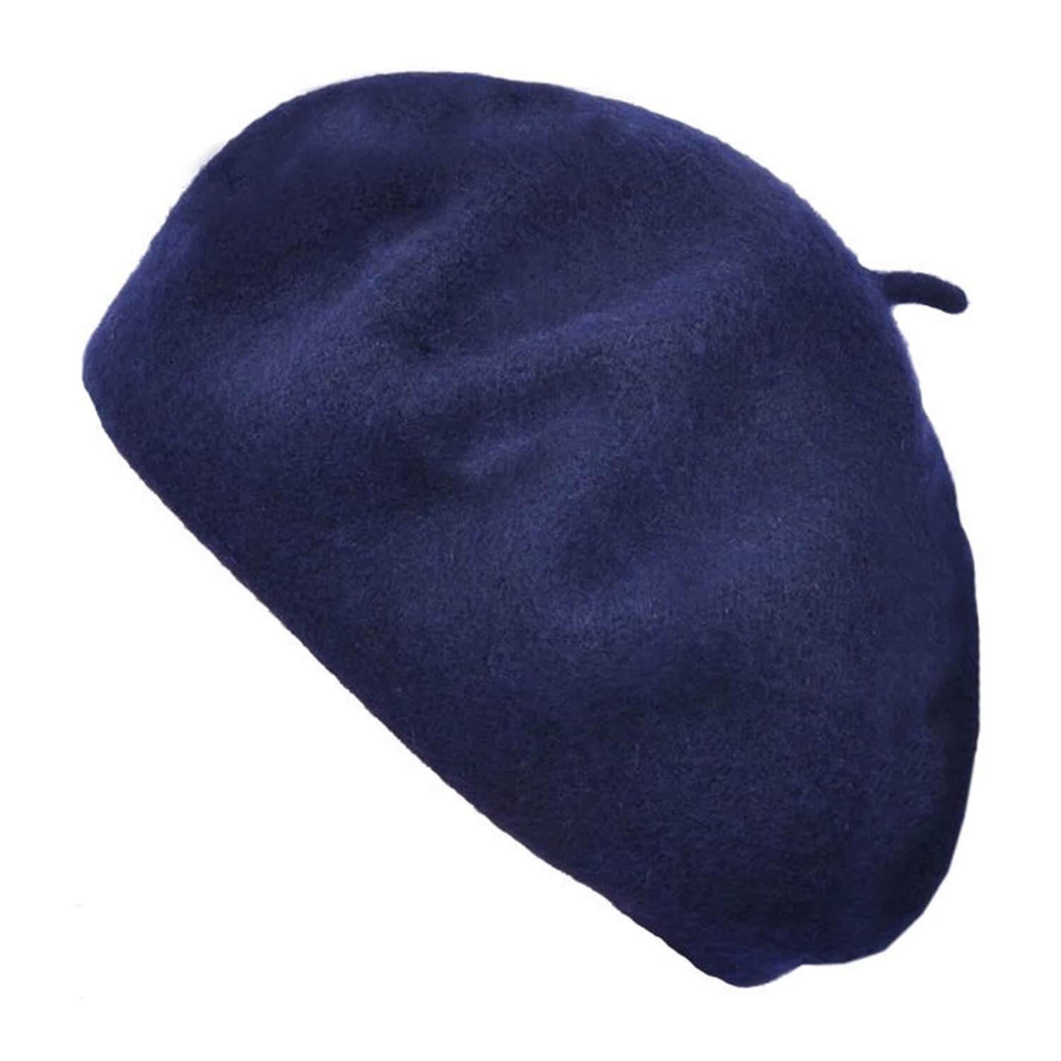 Womens Beret Hat, Navy Blue, Wool