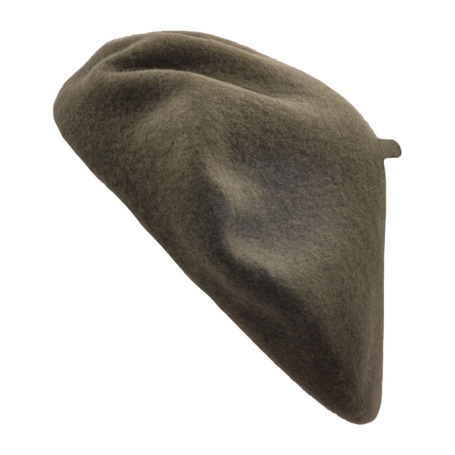 Beret Hat, Olive Green, Wool