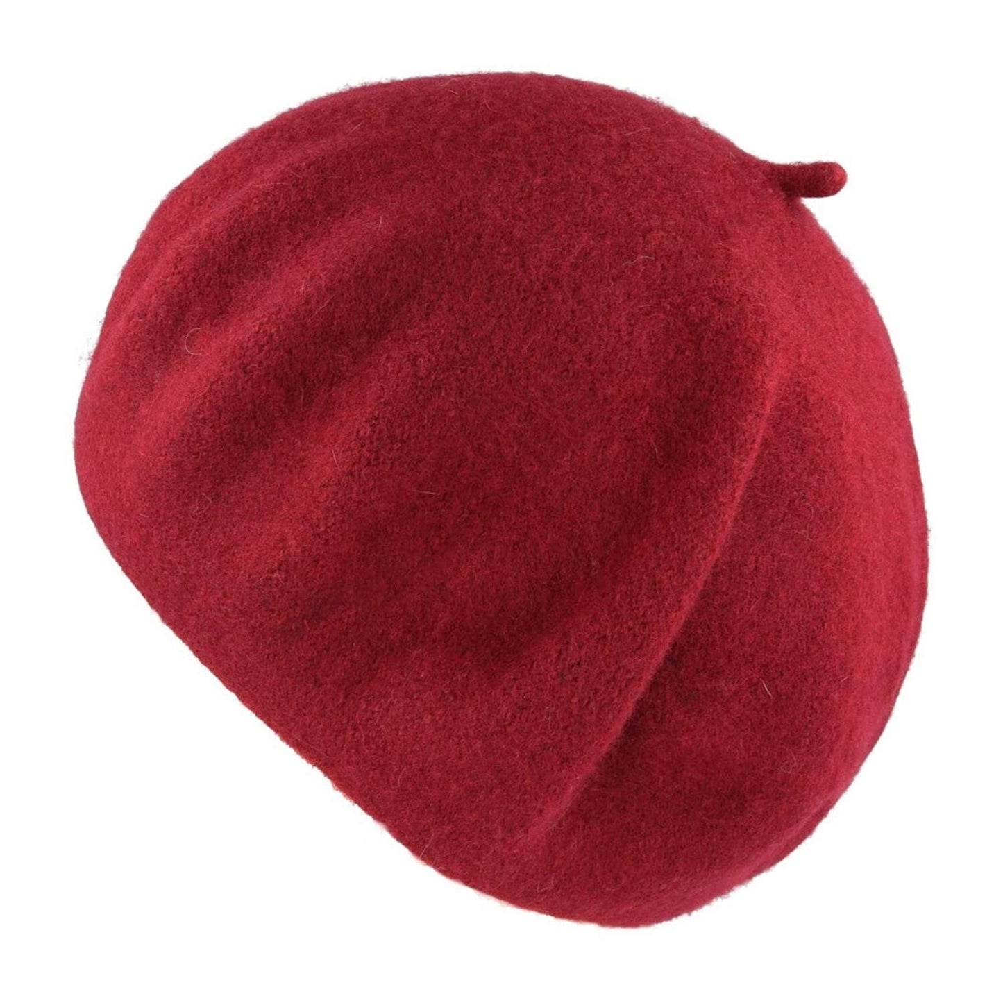 Womens Beret Hat, Wine, Red, Wool