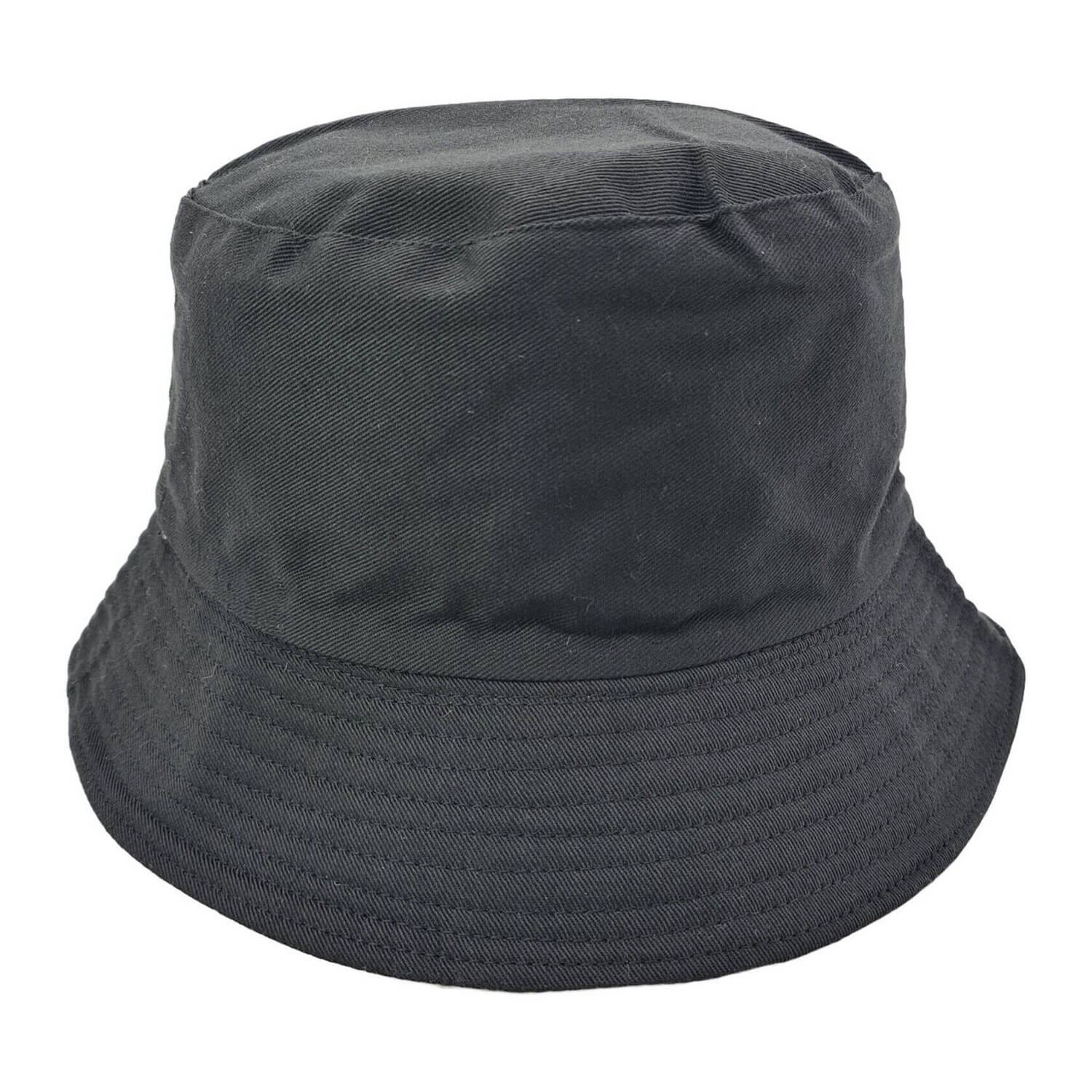 Bucket Hat, Black, Plain, Reversible