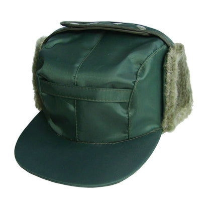 Lumberjack Hat, Forest Green, Ear Flaps, Showerproof