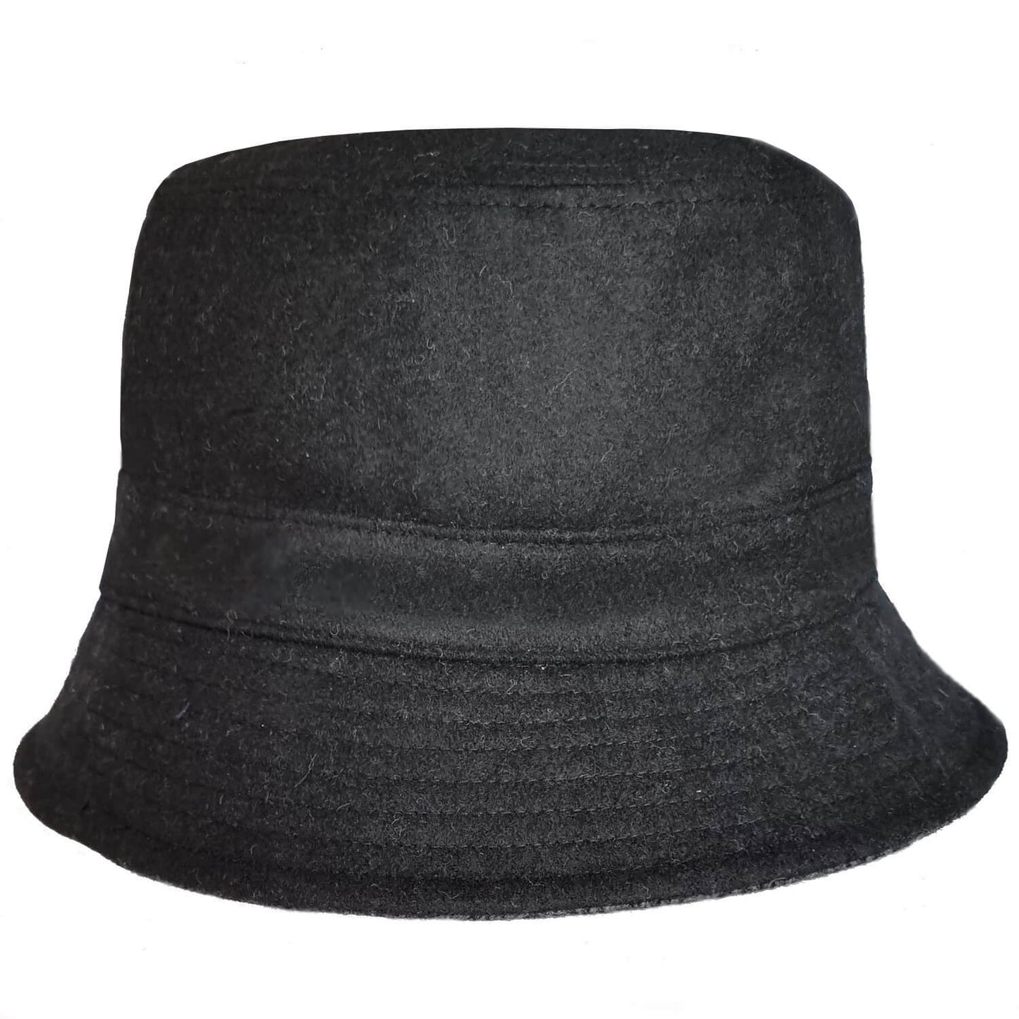 Bucket Hat, Black & Grey, Bush Hat, Reverse Side