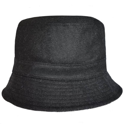 Bucket Hat, Black & Grey, Bush Hat, Reverse Side