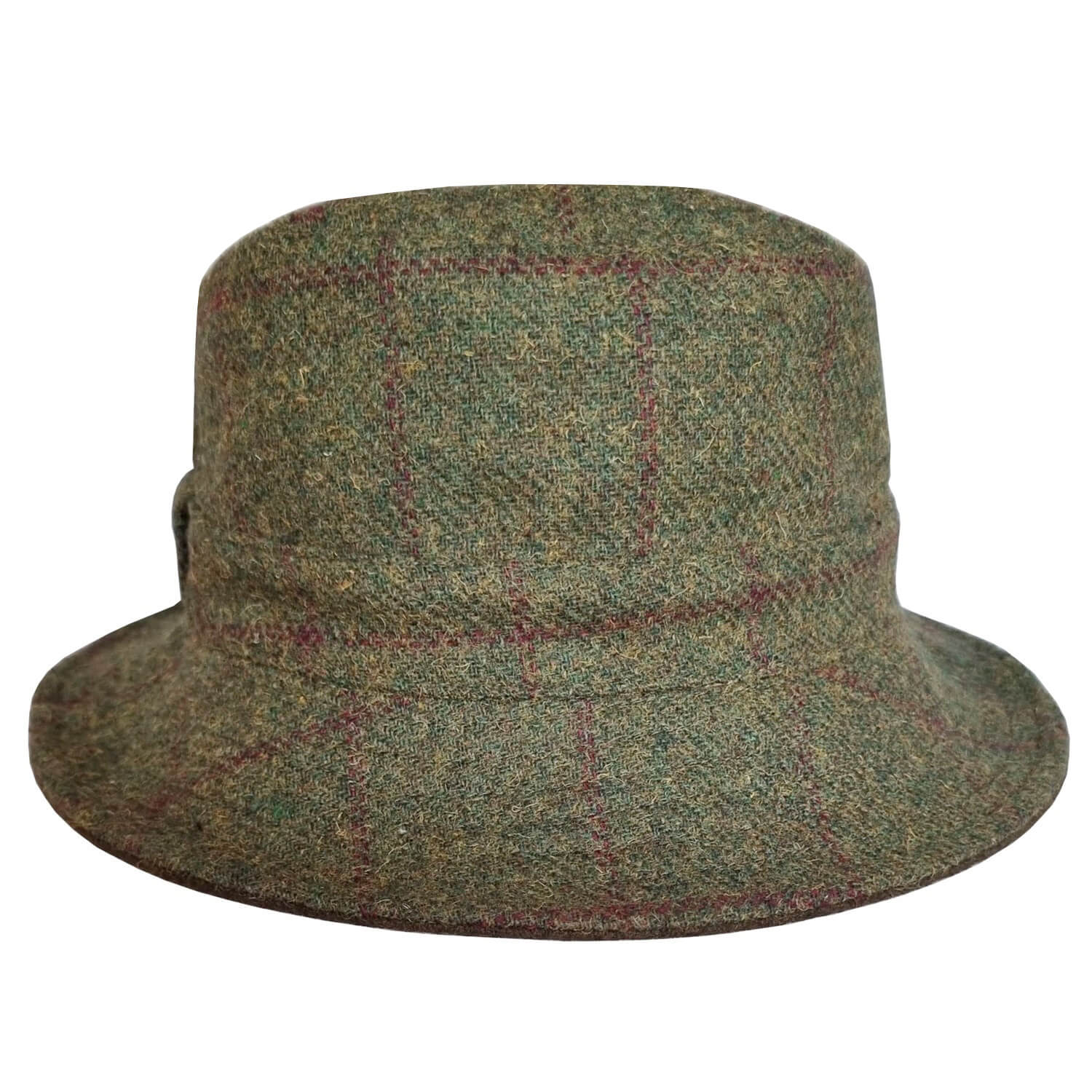 Reversible Bucket Hat, Green, Derby Tweed, Wool