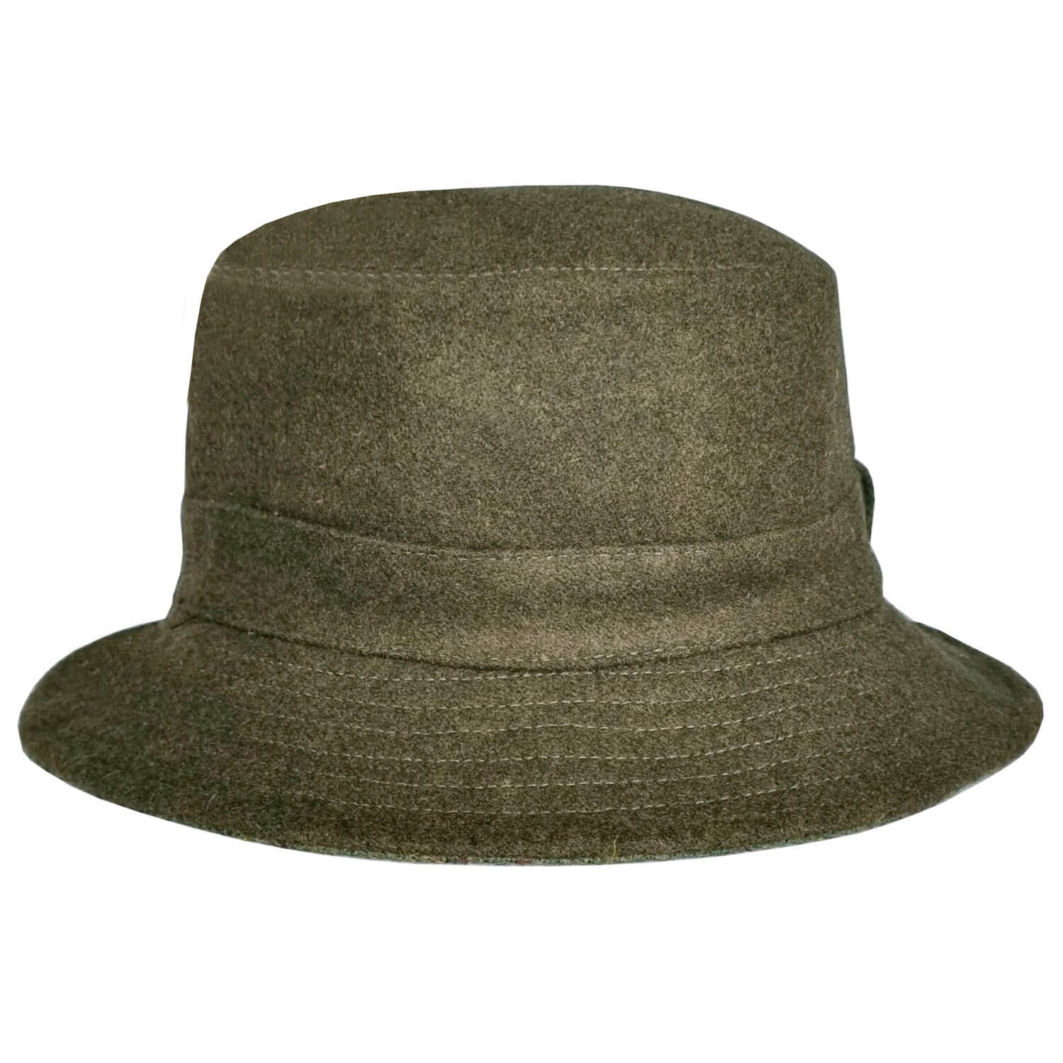 Reversible Bucket Hat, Green, Wool