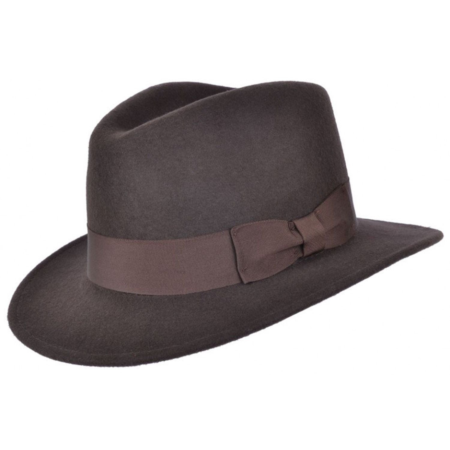 Fedora Hat, Brown, Wool, Trilby