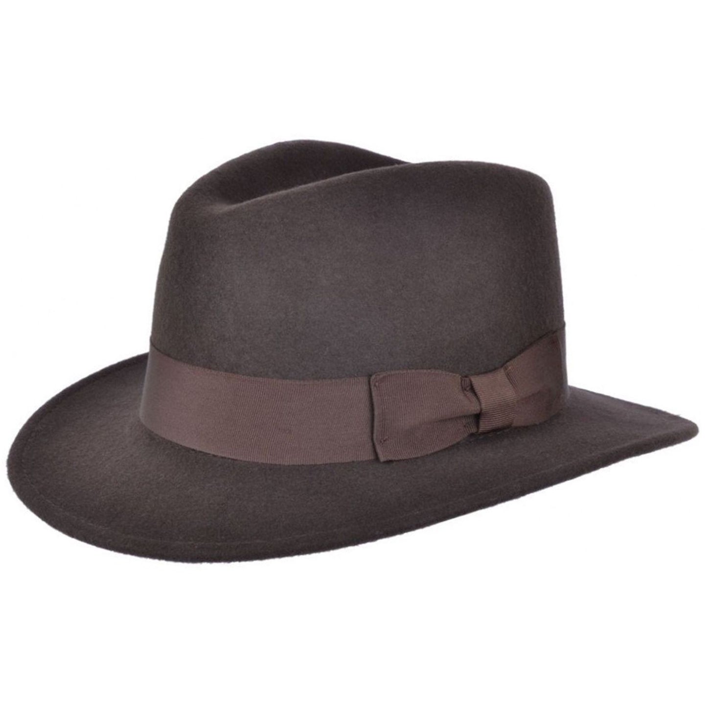 Fedora Hat, Brown, Wool, Trilby, Top View