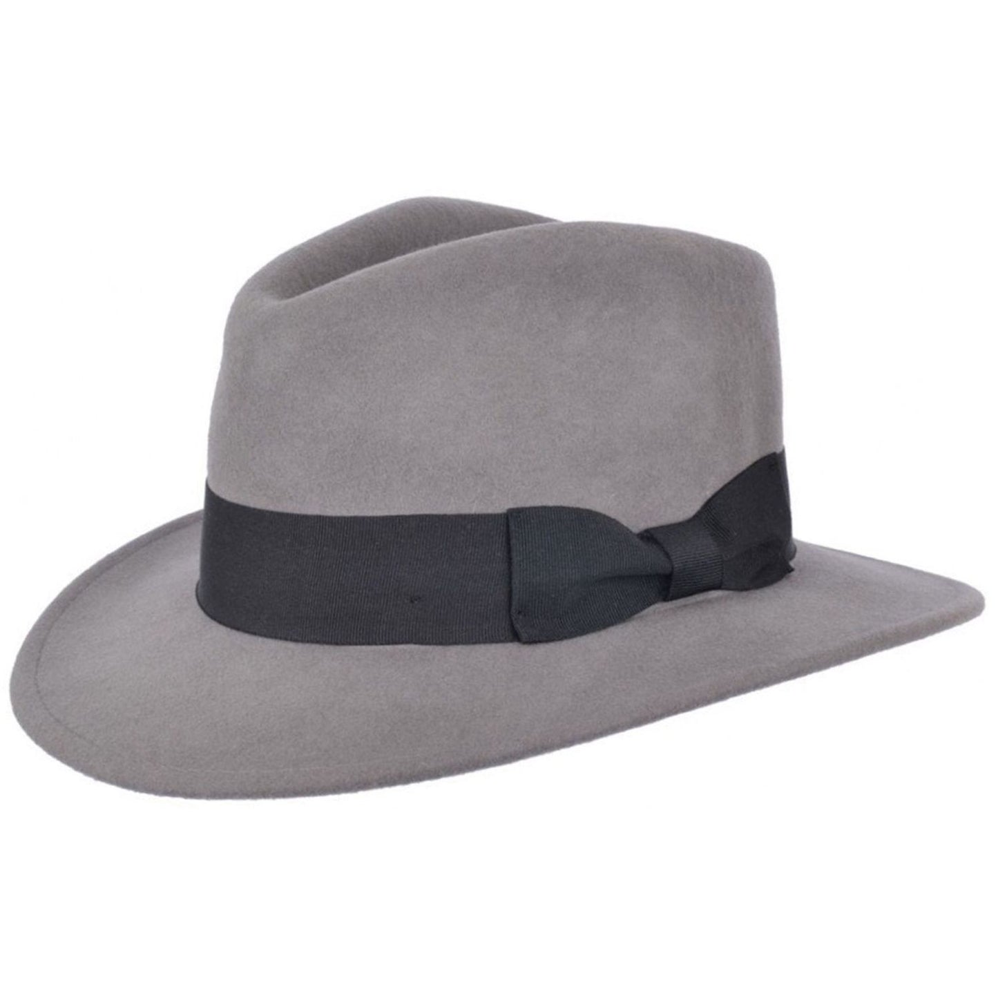 Fedora Hat, Grey, Wool, Trilby, Top View