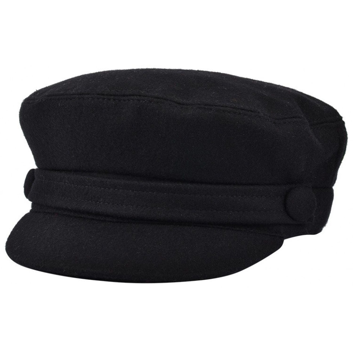 Fiddler Cap, Black, Captains Hat