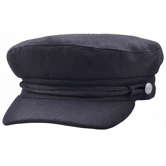 Fiddler Cap, Black, Captains Hat