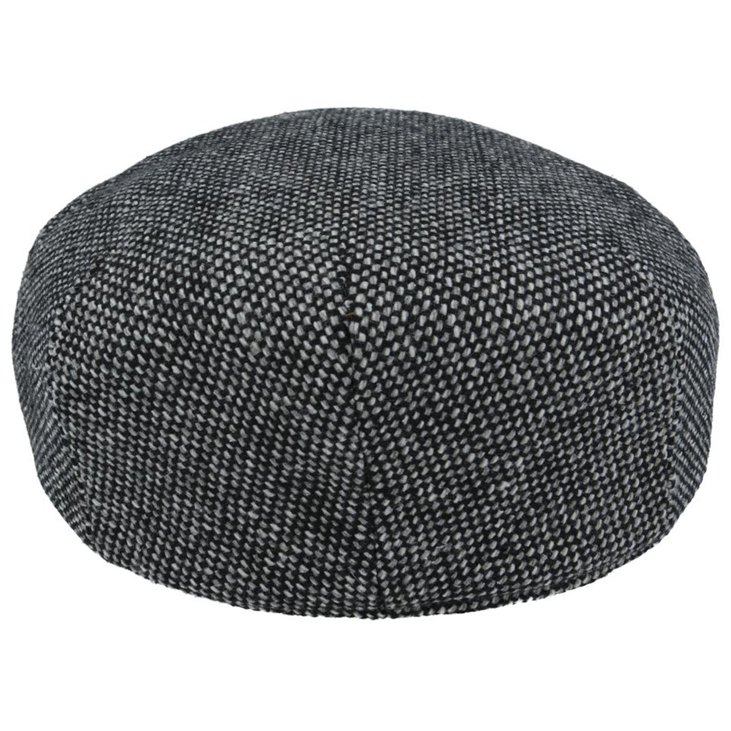 Flat Cap, Black and Grey, Salt and Pepper, Rear View