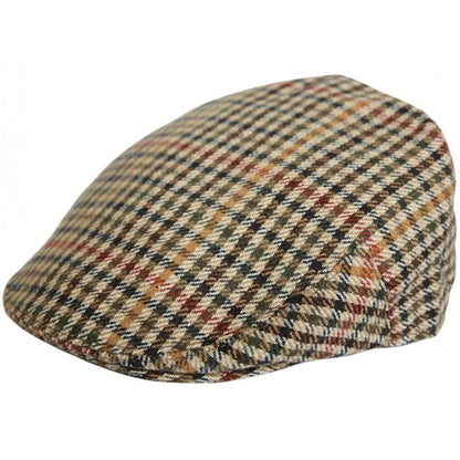 Flat Cap, Beige and Green, Check, Hat