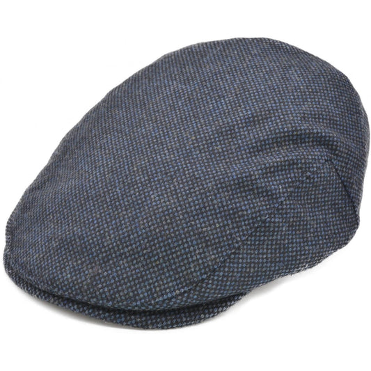 Flat Cap, Blue, Barleycorn Design