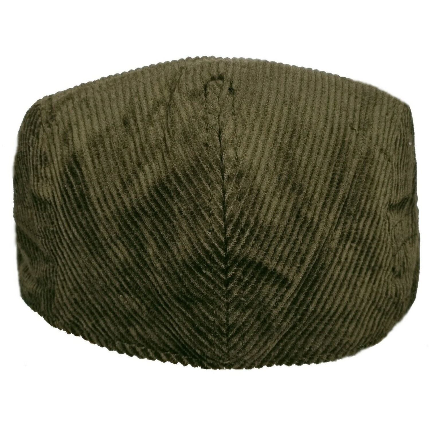 Flat Cap, Olive Green, Corduroy, Rear view