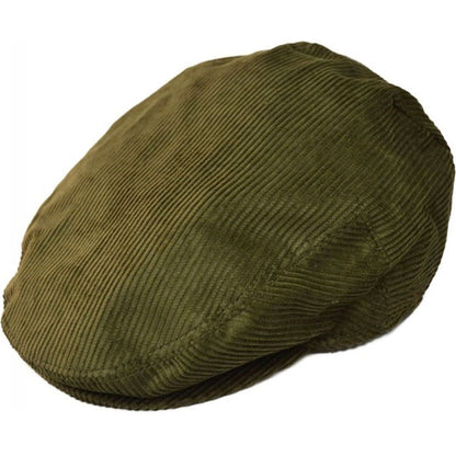 Flat Cao, Olive Green, Corduroy, Top View