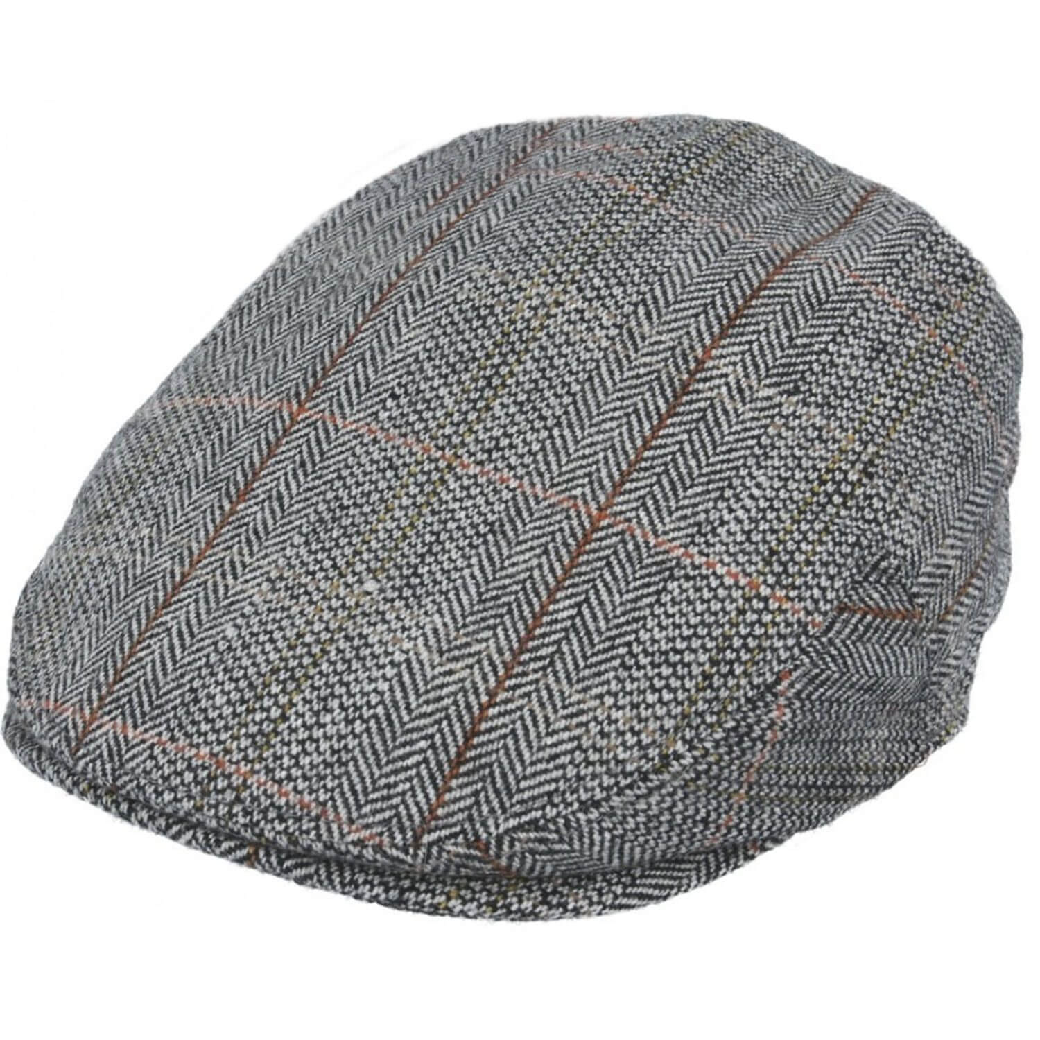 Flat Cap, Grey, Overcheck