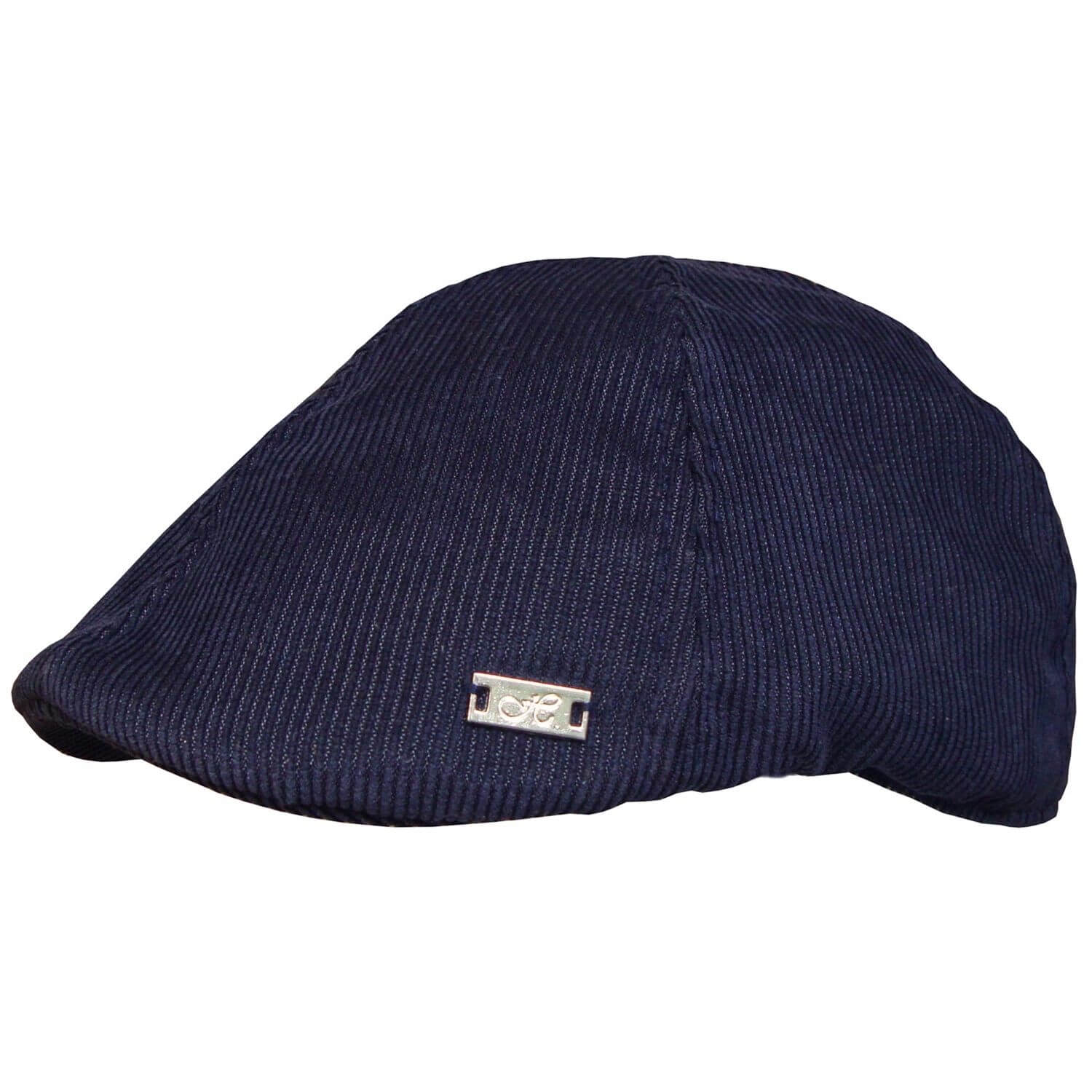 Flat Cap, Navy Blue, Duck Bill, Corduroy Hat