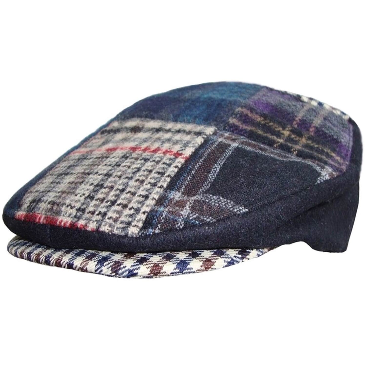 Flat Cap, Blue, Patchwork Hat