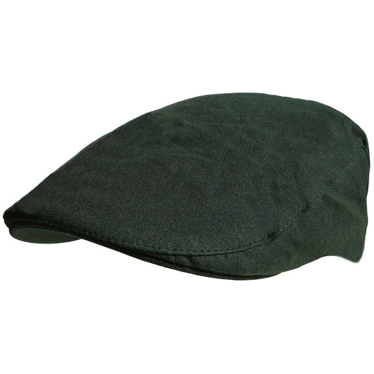 Flat Cap, Olive Green, Waxed, Hat