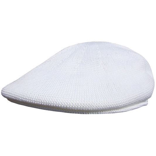 Flat Cap, White, Bowls Hat