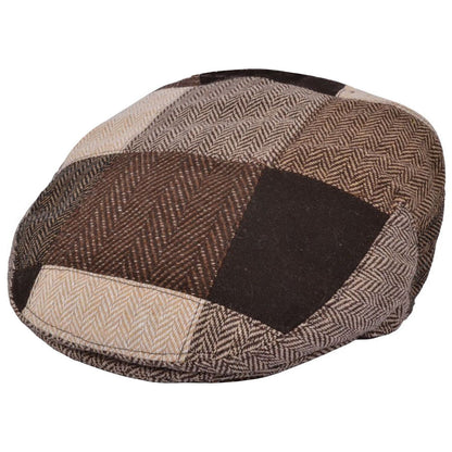 Flat Cap, Brown, Patchwork, Hat