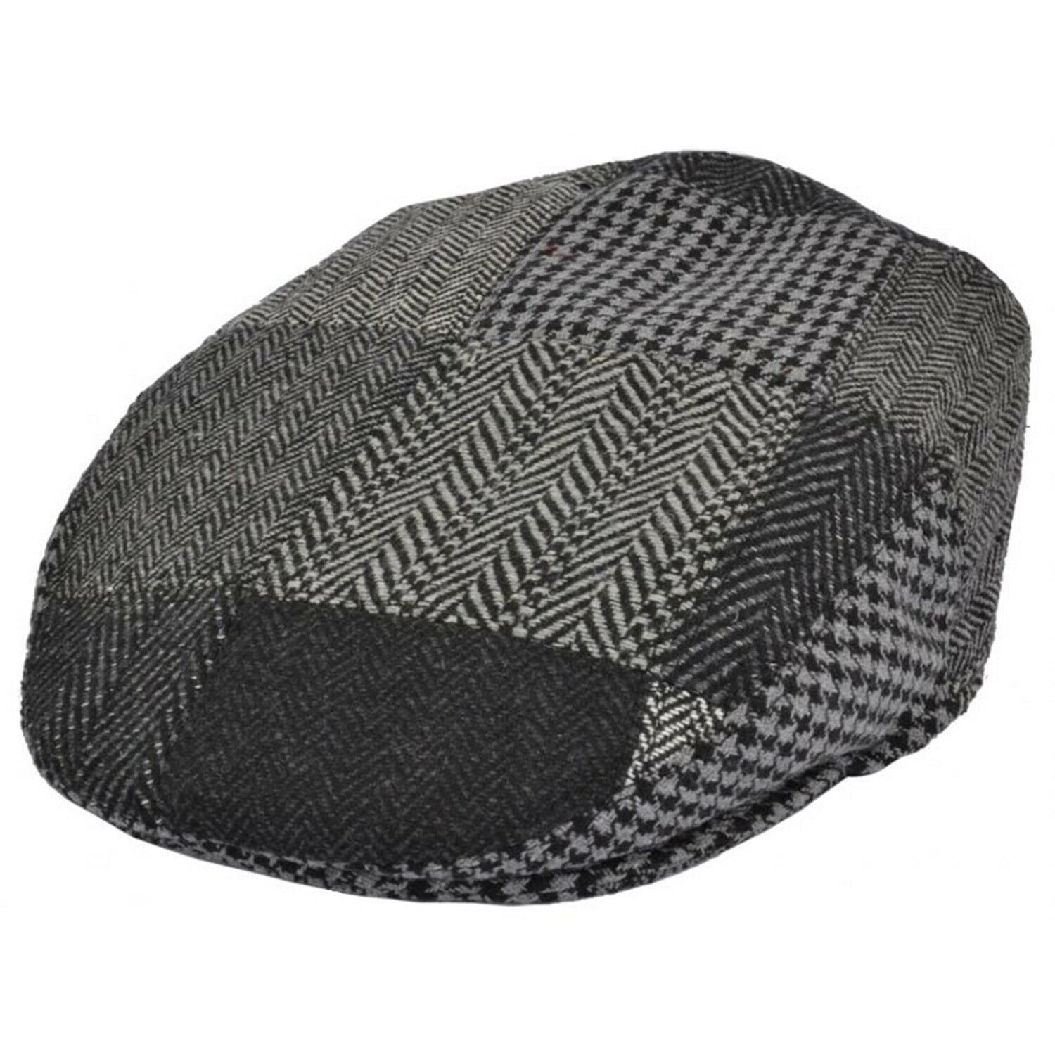 Flat Cap, Grey, Patchwork, Hat