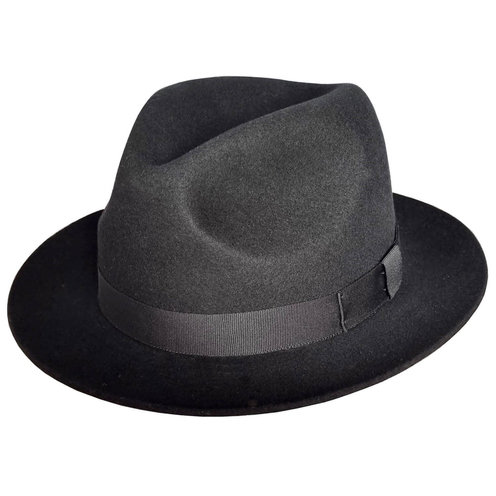 Trilby Hat 100% Wool Felt | Black, Grey, Green Fedora | Gr8 Hats