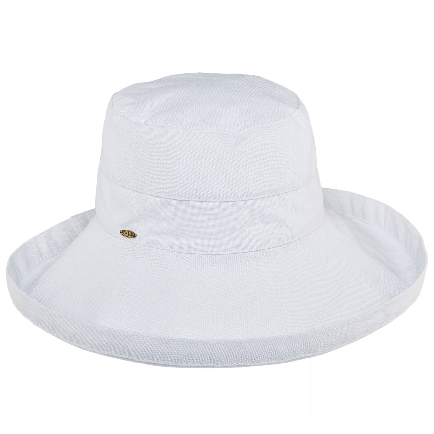 Wide Brim Sun Hat, White, Cotton