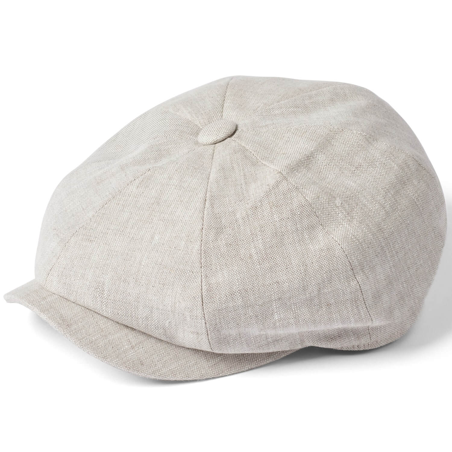 Newsboy Cap, Natural, Irish Linen, Baker Boy