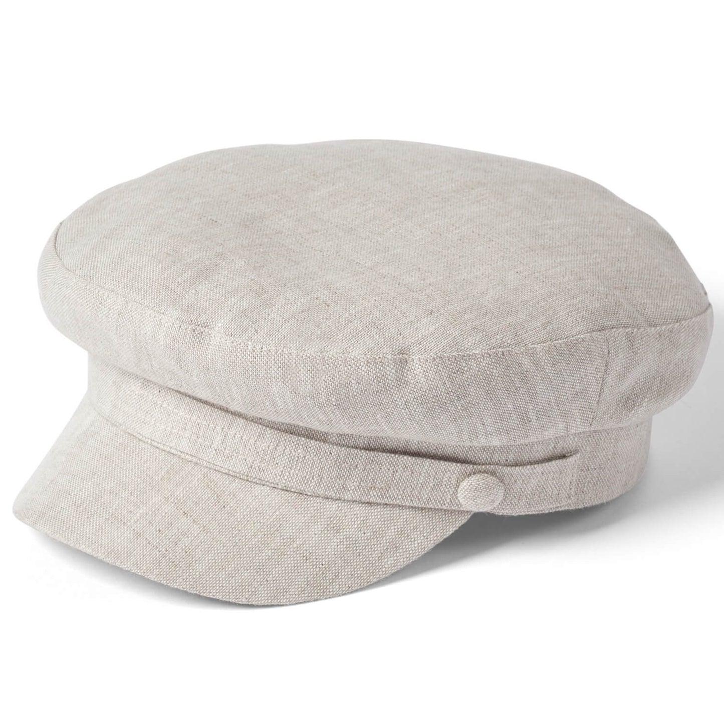 Mariner Cap, Natural, Breton Hat, Linen