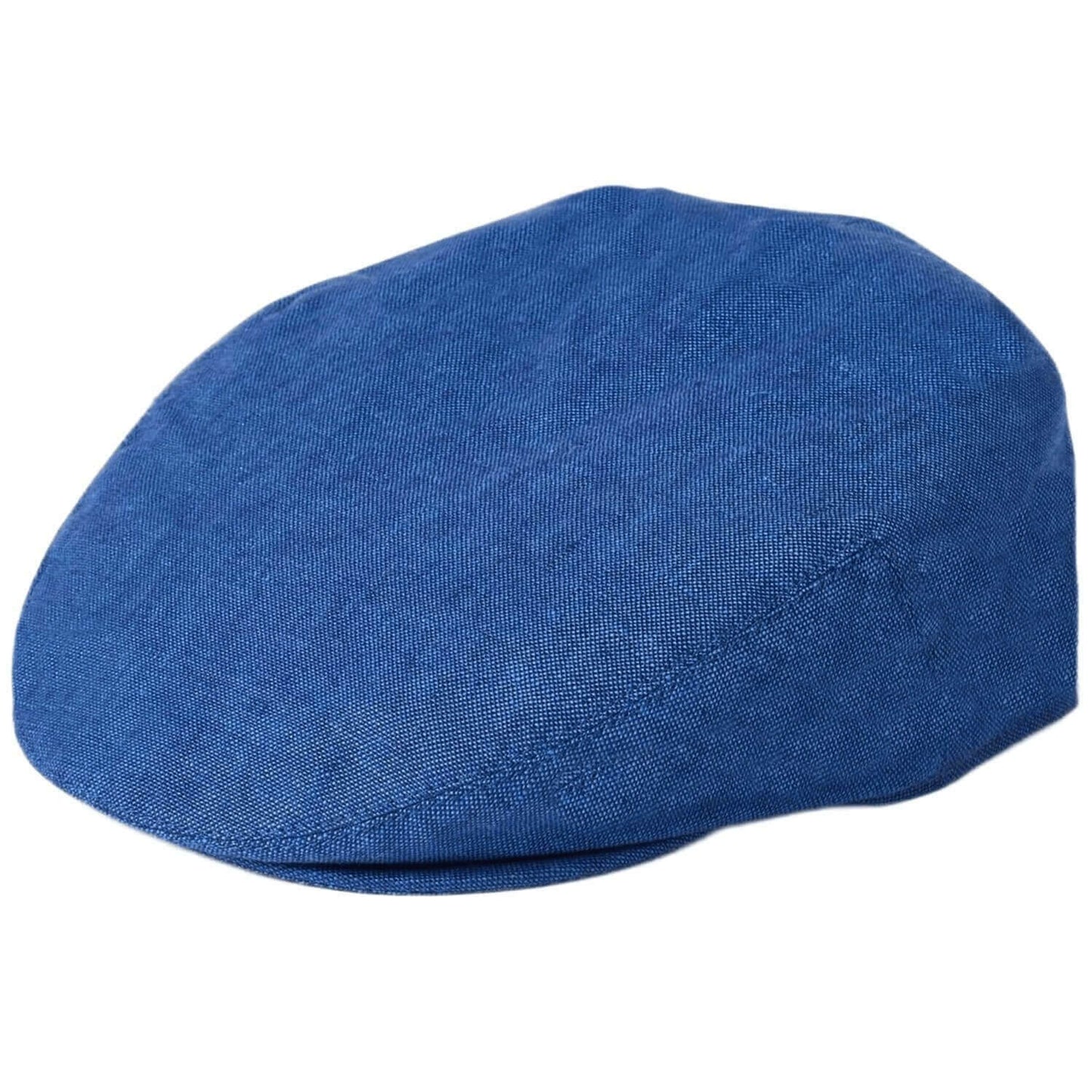 Blue flat cap on a white background