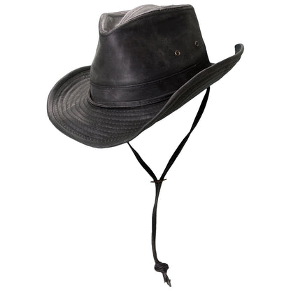 Outback Hat, Black, Bush Hats, Chin Strap