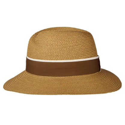 Straw Sun Hat, Beige, Womens, Panama, Side View