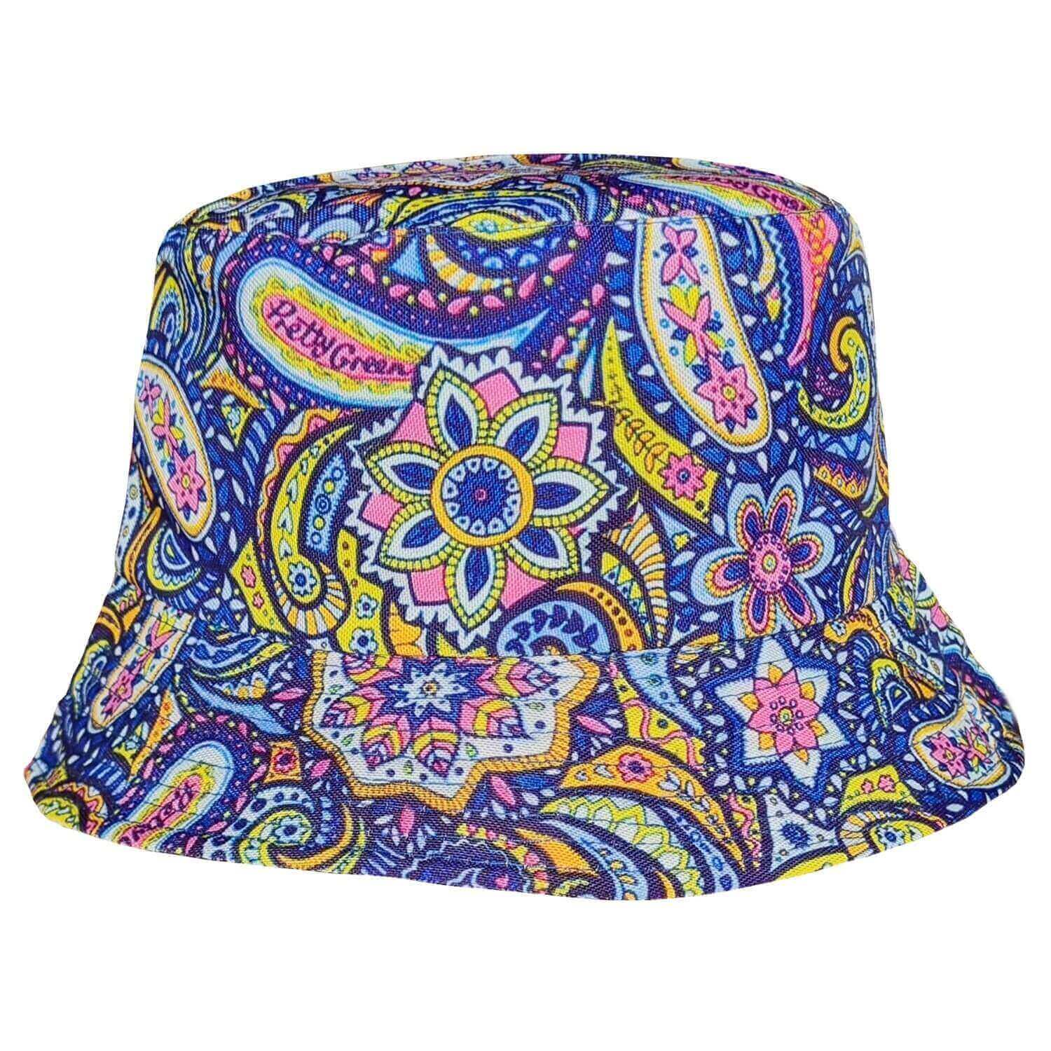 Bucket Hat, Multicoloured, Paisley Sun Hat