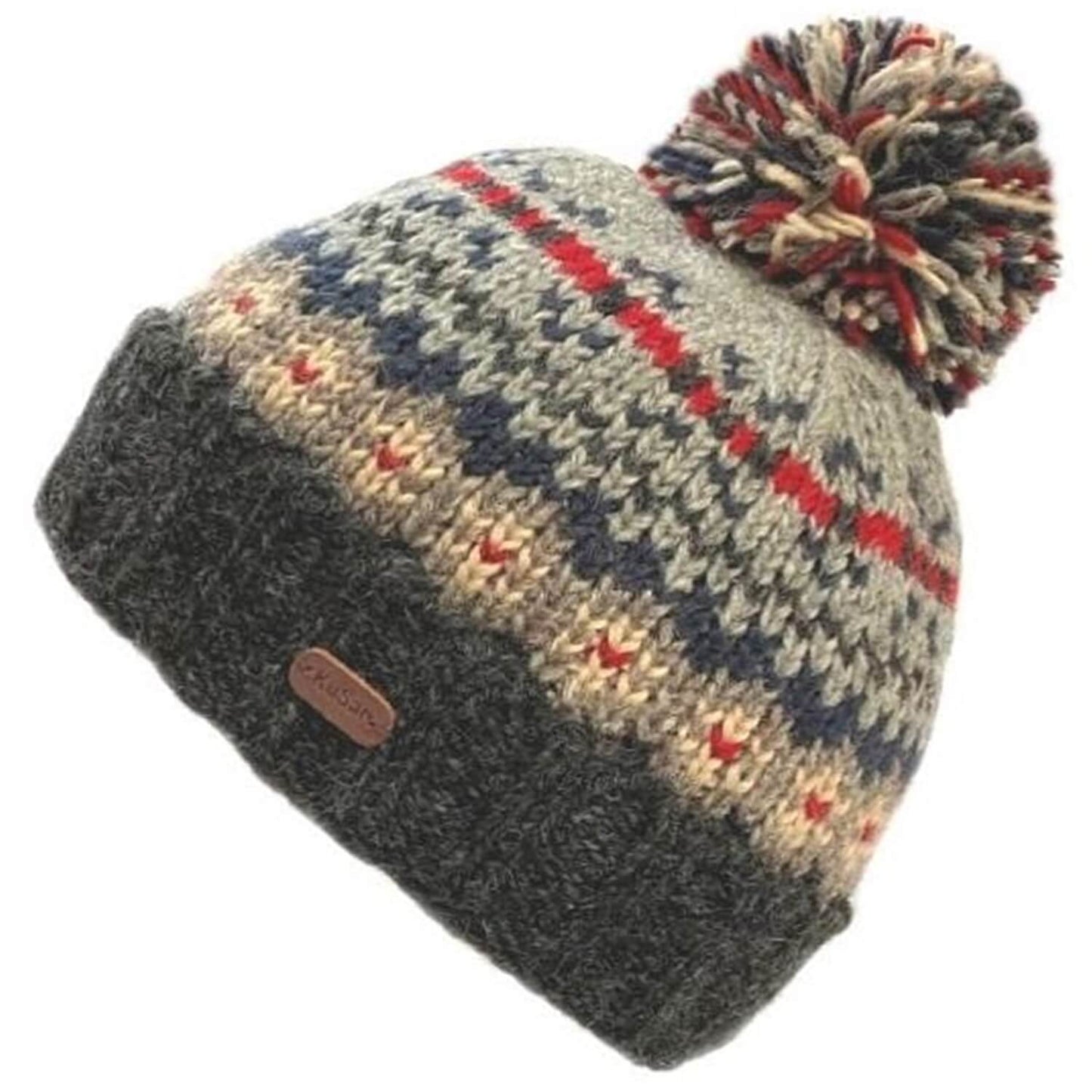 Pom Pom Beanie Hat, Multicolour, Winter Hat