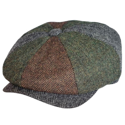 Newsboy Cap, Multicoloured, Patchwork