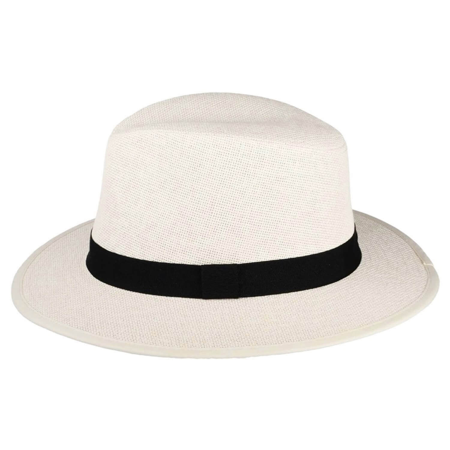 Safri Hat, Natural, Straw, Fedora, Side View