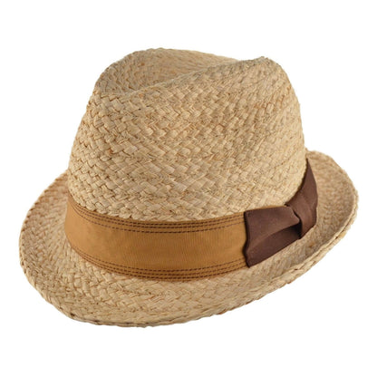 Trilby Hat, Natural, Raffia Straw Hat