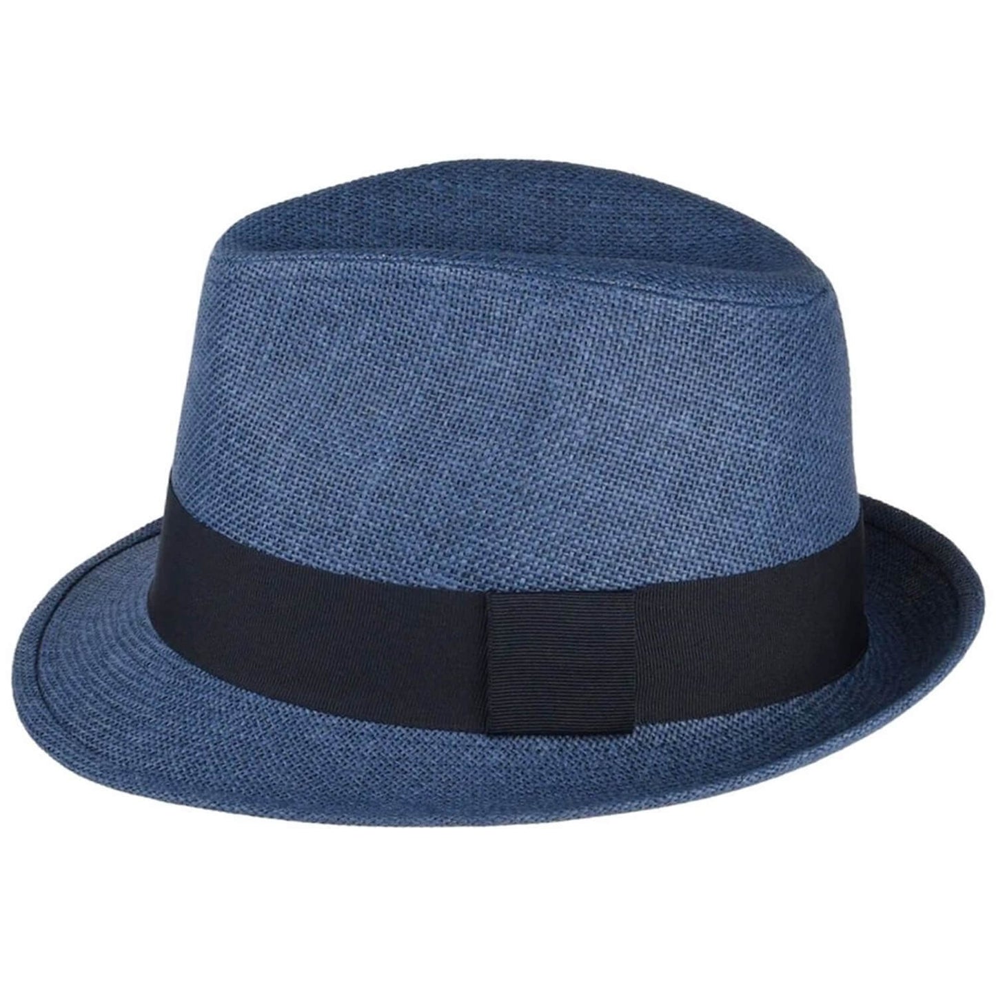 Trilby Hat, Navy Blue, Straw, Sun Hats, Side View