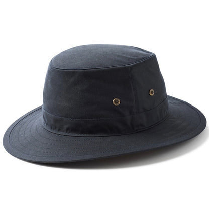 Waxed Traveller Hat, Navy Blue, Sun Hats