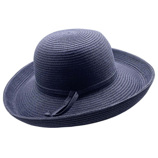 Sun Hat, Navy Blue, Womens, Wide Brim, Side View